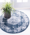 Heirloom Harbor Collection Area Rug - Heritage Round Dark Blue  lifestyle 77