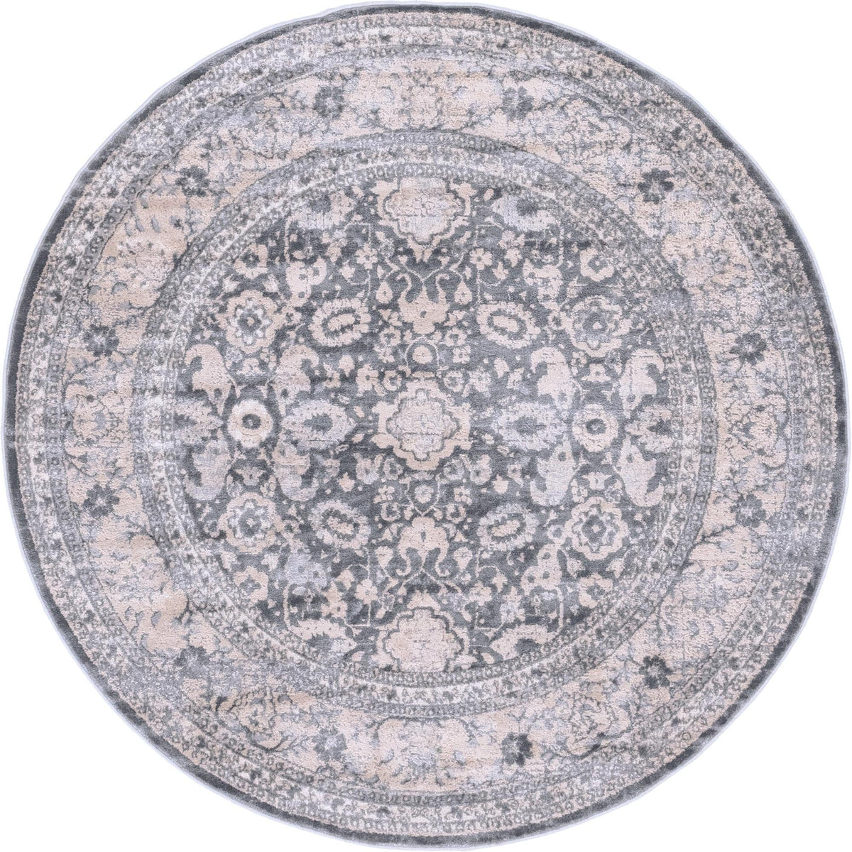 Heirloom Harbor Collection Area Rug -  Cove Round Gray  lifestyle 43
