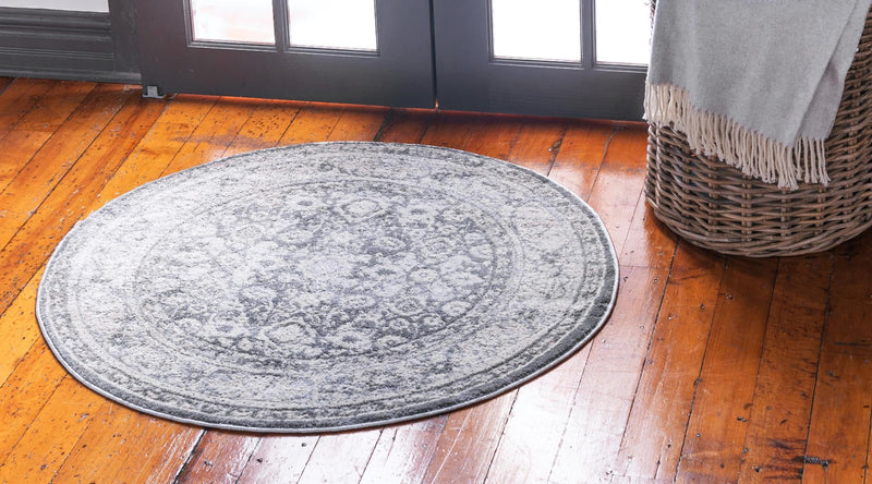 Heirloom Harbor Collection Area Rug -  Cove Round Gray  lifestyle 69