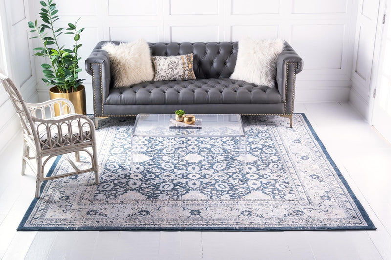 Heirloom Harbor Collection Area Rug -  Cove Square Dark Blue  lifestyle 44