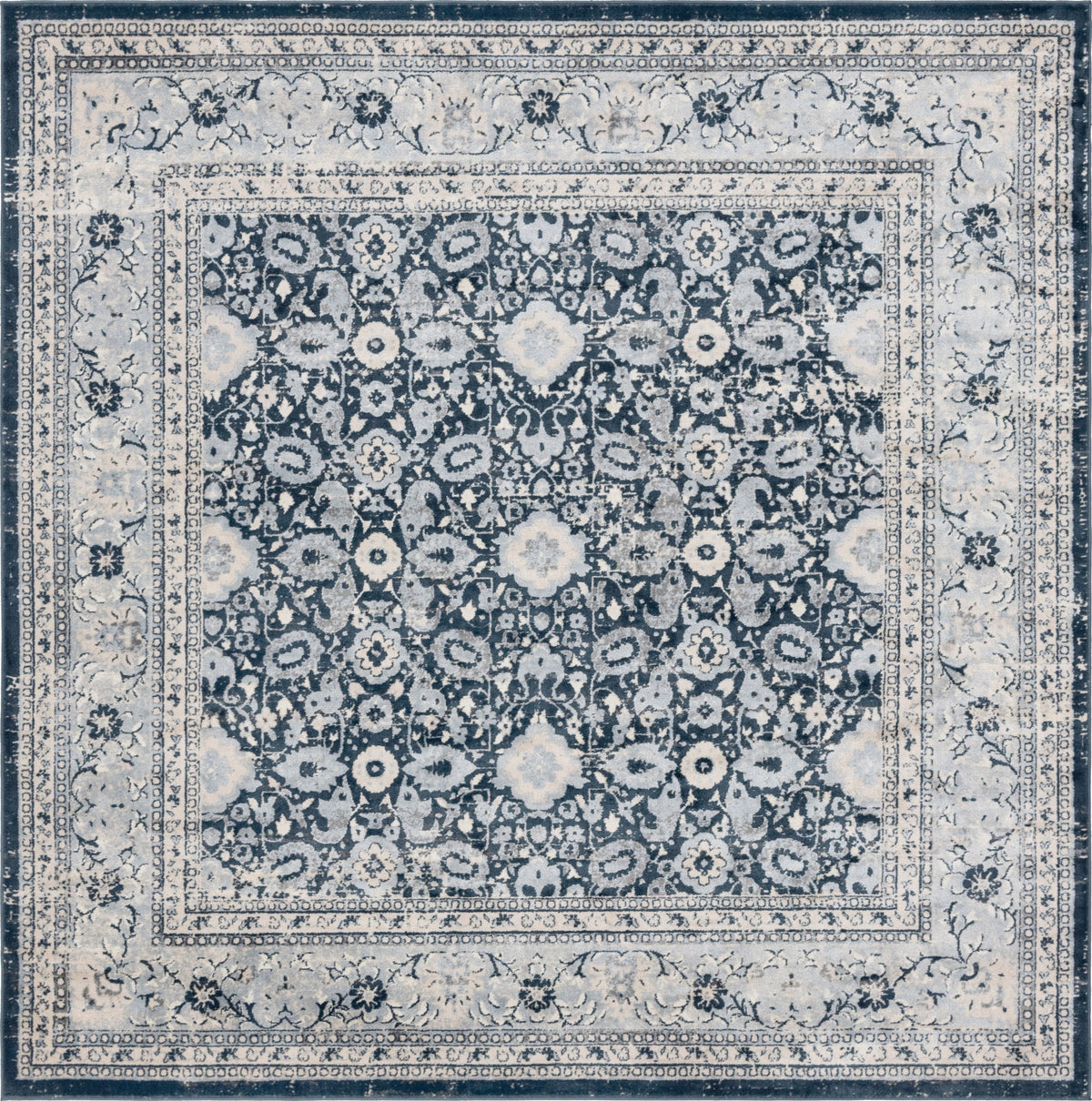 Heirloom Harbor Collection Area Rug -  Cove Square Dark Blue  lifestyle 32