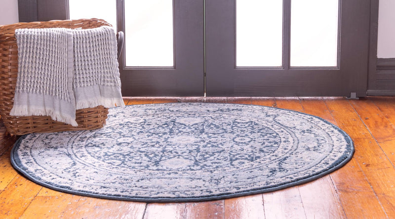 Heirloom Harbor Collection Area Rug -  Cove Round Dark Blue  lifestyle 41