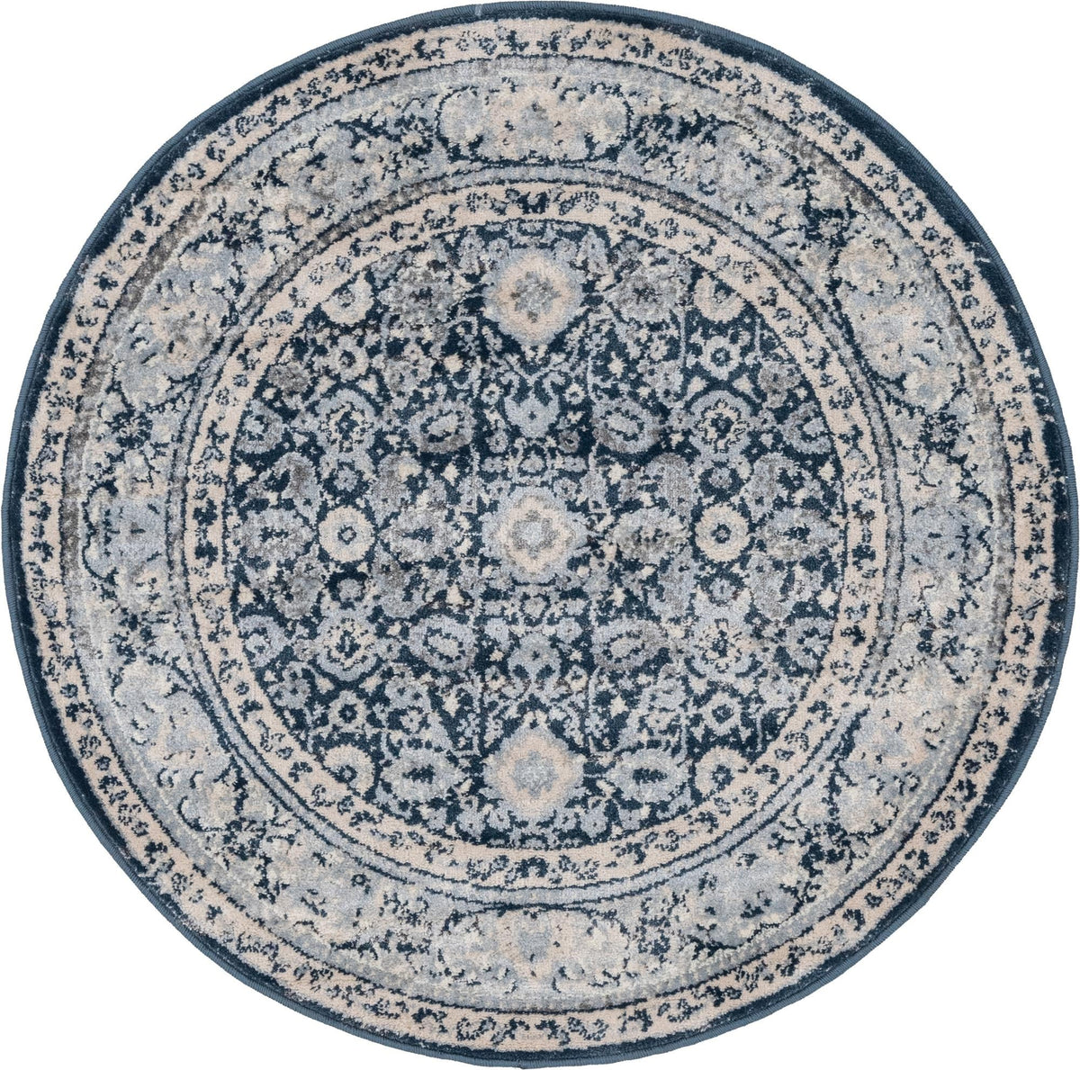 Heirloom Harbor Collection Area Rug -  Cove Round Dark Blue  lifestyle 33