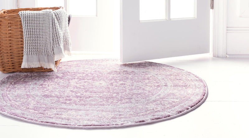 Heirloom Harbor Collection Area Rug -  Cove Round Violet  lifestyle 62