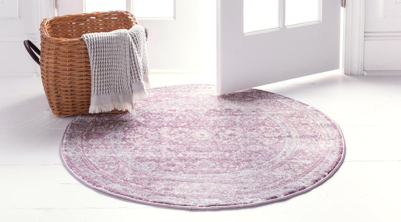 Heirloom Harbor Collection Area Rug -  Cove Round Violet  lifestyle 74