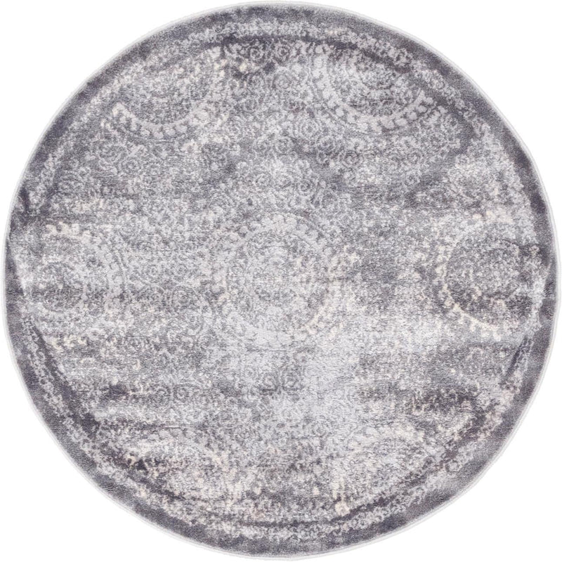 Heirloom Harbor Collection Area Rug -  Marina Round Gray  lifestyle 12