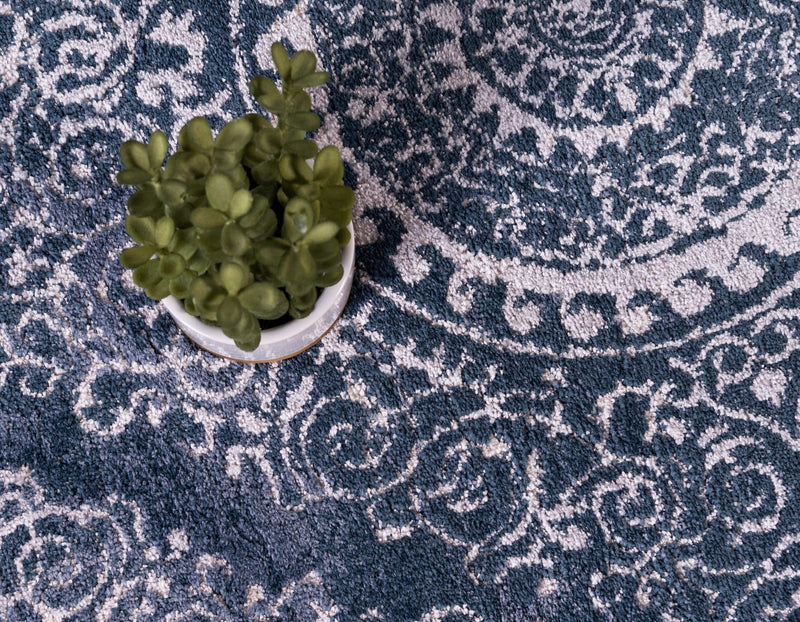Heirloom Harbor Collection Area Rug -  Marina Rectangle Dark Blue  lifestyle 14