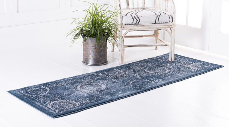 Heirloom Harbor Collection Area Rug -  Marina Runner Dark Blue  lifestyle 44