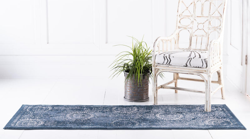 Heirloom Harbor Collection Area Rug -  Marina Runner Dark Blue  lifestyle 52