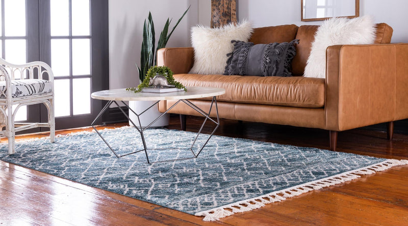Himalaya Heights Collection Area Rug - Everest Rectangle Dark Blue  lifestyle 3