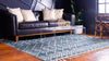 Himalaya Heights Collection Area Rug - Everest Square Dark Blue  lifestyle 23
