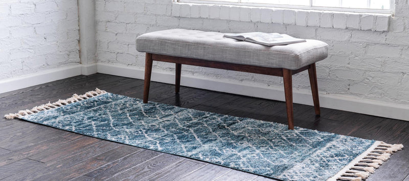 Himalaya Heights Collection Area Rug - Everest Runner Dark Blue  lifestyle 25