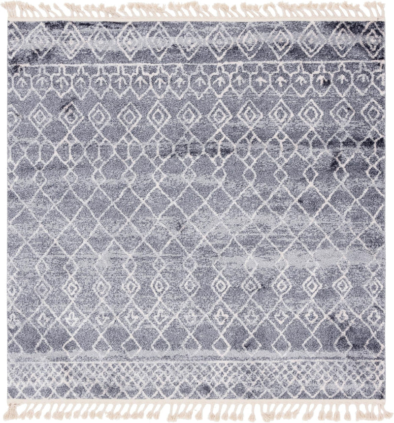 Himalaya Heights Collection Area Rug - Everest Square Dark Gray  lifestyle 44