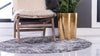 Himalaya Heights Collection Area Rug - Everest Round Dark Gray  lifestyle 34