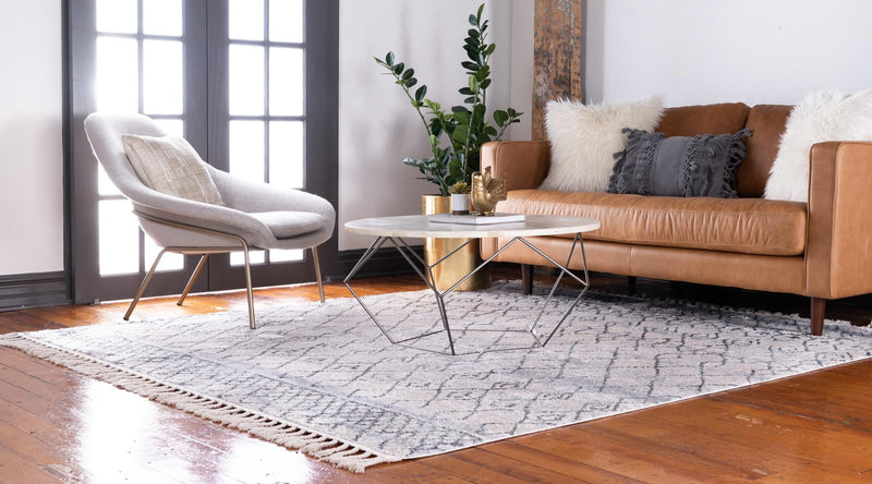 Himalaya Heights Collection Area Rug - Everest Square Ivory  lifestyle 61