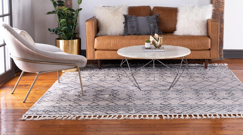 Himalaya Heights Collection Area Rug - Everest Square Ivory  lifestyle 73