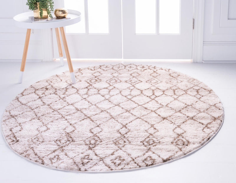 Himalaya Heights Collection Area Rug - Everest Round Brown  lifestyle 26