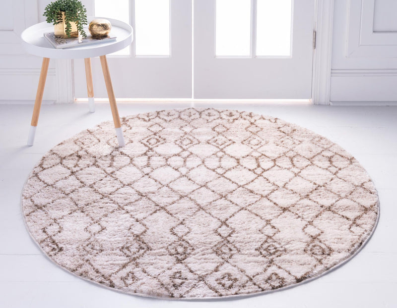 Himalaya Heights Collection Area Rug - Everest Round Brown  lifestyle 32
