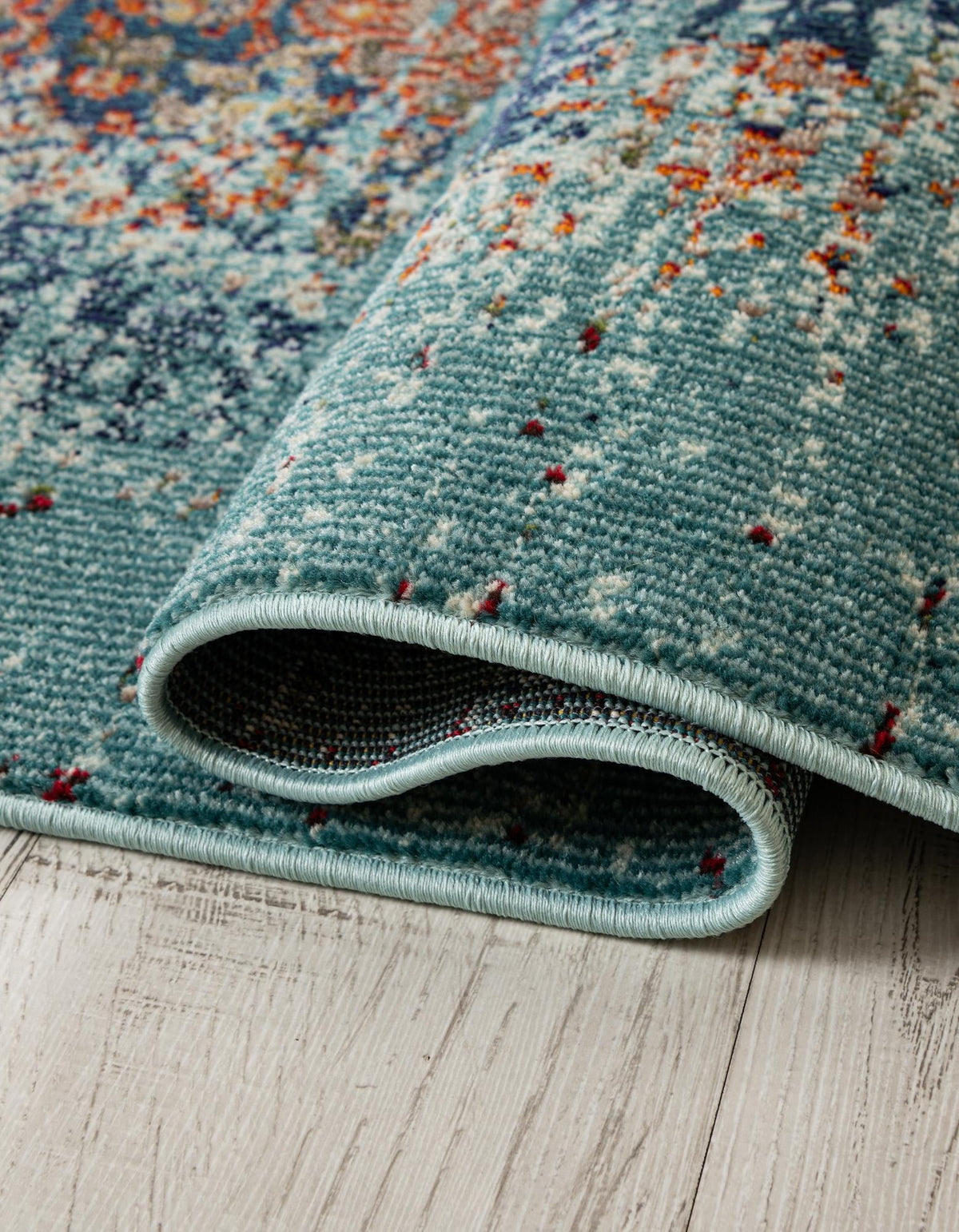 Venetian Tapestry Collection Area Rug -  Giudecca Rectangle Turquoise  lifestyle 6