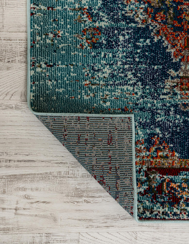 Venetian Tapestry Collection Area Rug -  Giudecca Rectangle Turquoise  lifestyle 9