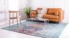 Venetian Tapestry Collection Area Rug -  Giudecca Square Turquoise  lifestyle 26