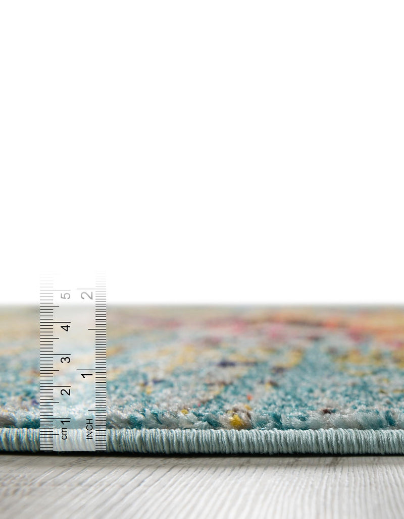 Venetian Tapestry Collection Area Rug -  SanMarco Rectangle Turquoise  lifestyle 10