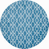 Patio Paradise Collection Area Rug - Lagoon Round Blue  lifestyle 21