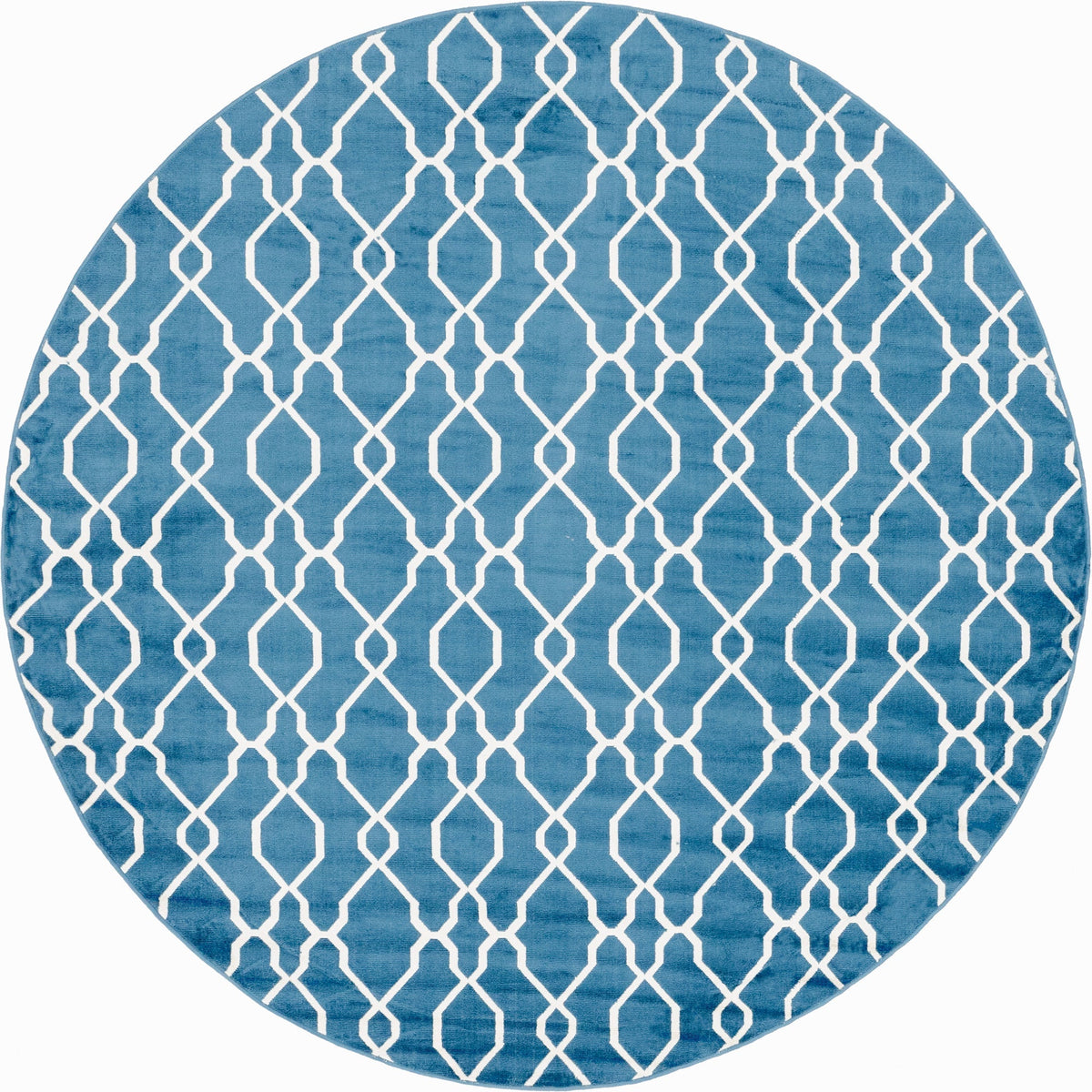Patio Paradise Collection Area Rug - Lagoon Round Blue  lifestyle 21