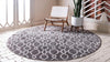 Patio Paradise Collection Area Rug - Lagoon Round Dark Gray  lifestyle 60
