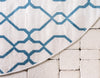Patio Paradise Collection Area Rug - Lagoon Round Cream  lifestyle 68