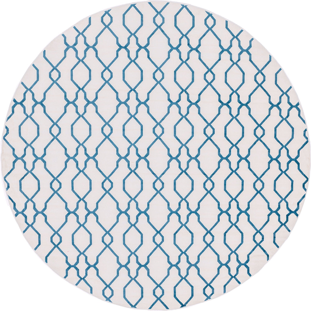 Patio Paradise Collection Area Rug - Lagoon Round Cream  lifestyle 48