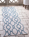 Patio Paradise Collection Area Rug - Lagoon Runner Cream  lifestyle 24