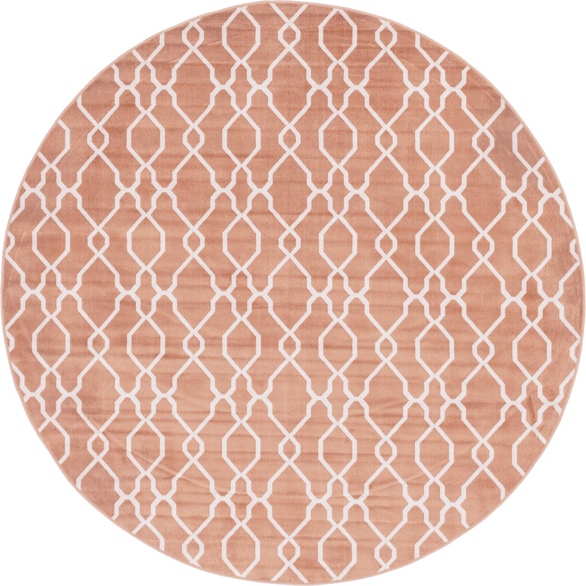 Patio Paradise Collection Area Rug - Lagoon Round Peach  lifestyle 49