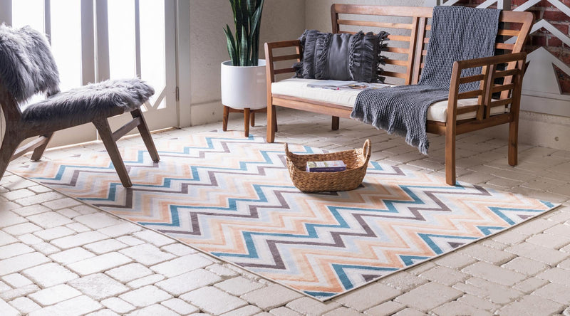 Patio Paradise Collection Area Rug -  Retreat Rectangle Multi  lifestyle 3