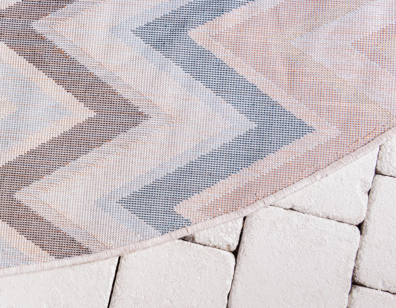 Patio Paradise Collection Area Rug -  Retreat Round Multi  lifestyle 29