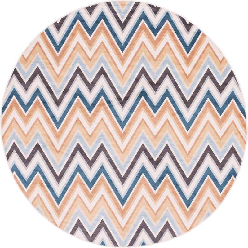 Patio Paradise Collection Area Rug -  Retreat Round Multi  lifestyle 11