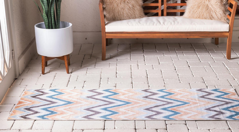 Patio Paradise Collection Area Rug -  Retreat Runner Multi  lifestyle 18