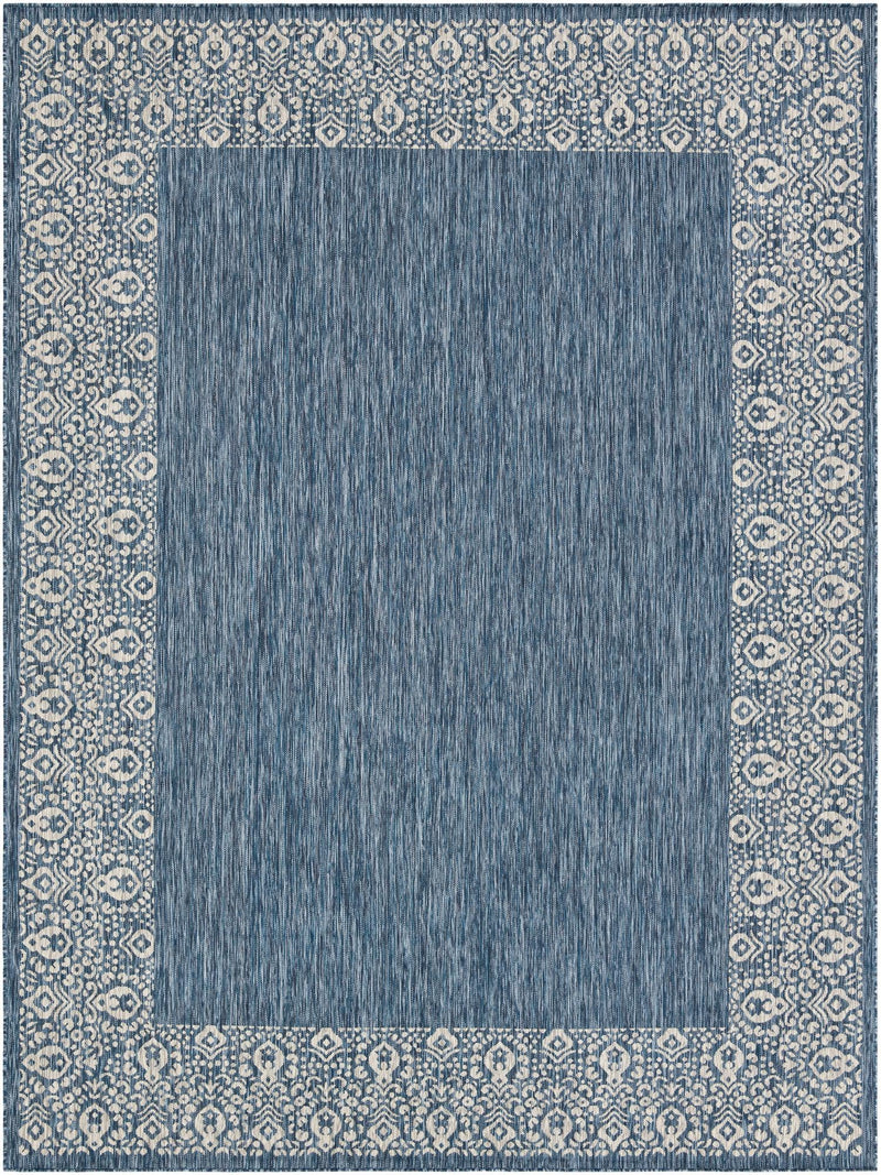 Patio Perimeter Collection Area Rug -  Lanai Rectangle Blue  lifestyle 4