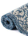 Patio Perimeter Collection Area Rug -  Lanai Rectangle Blue  lifestyle 31