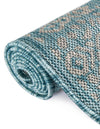Terrace Fringe Collection Area Rug -  Lanai Rectangle Aqua  lifestyle 31