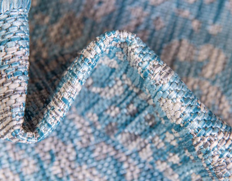 Patio Perimeter Collection Area Rug -  Lanai Runner Aqua  lifestyle 113