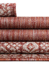 Terrace Fringe Collection Area Rug -  Lanai Rectangle Rust Red  lifestyle 43