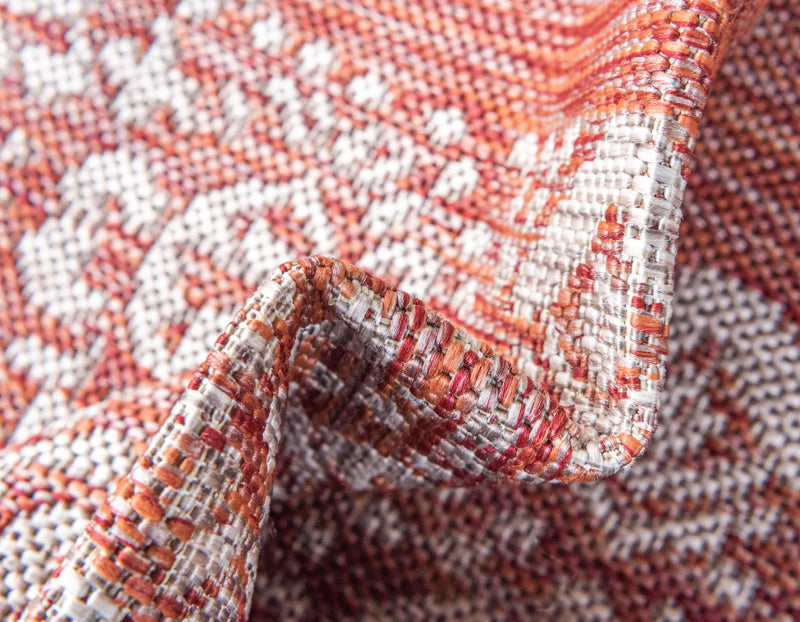 Patio Perimeter Collection Area Rug -  Lanai Runner Rust Red  lifestyle 114