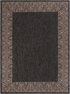 Terrace Fringe Collection Area Rug -  Lanai Rectangle Charcoal Gray  lifestyle 5