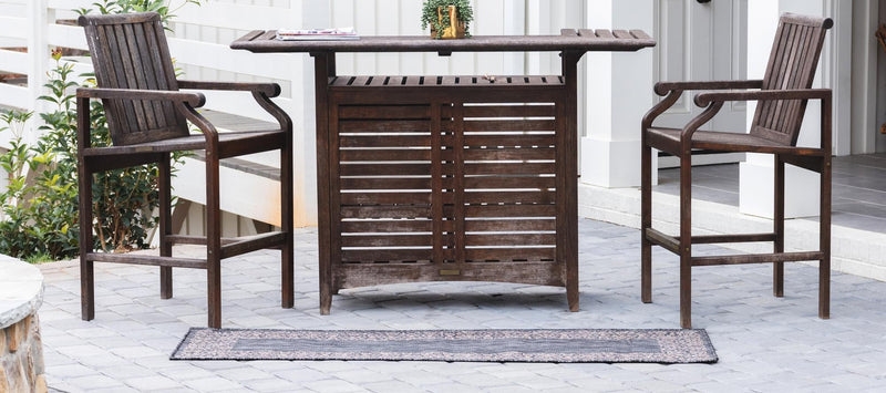 Patio Perimeter Collection Area Rug -  Lanai Runner Charcoal Gray  lifestyle 87