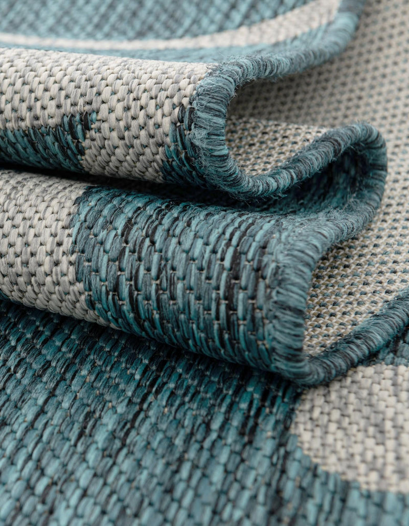 Seaside Blooms Collection Area Rug -  Azure Rectangle Teal  lifestyle 25