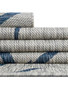 Seaside Blooms Collection Area Rug -  Azure Rectangle Gray  lifestyle 18