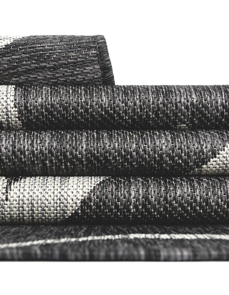 Seaside Blooms Collection Area Rug -  Azure Rectangle Charcoal Gray  lifestyle 17