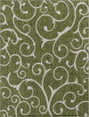 Seaside Blooms Collection Area Rug -  Azure Rectangle Green  lifestyle 5