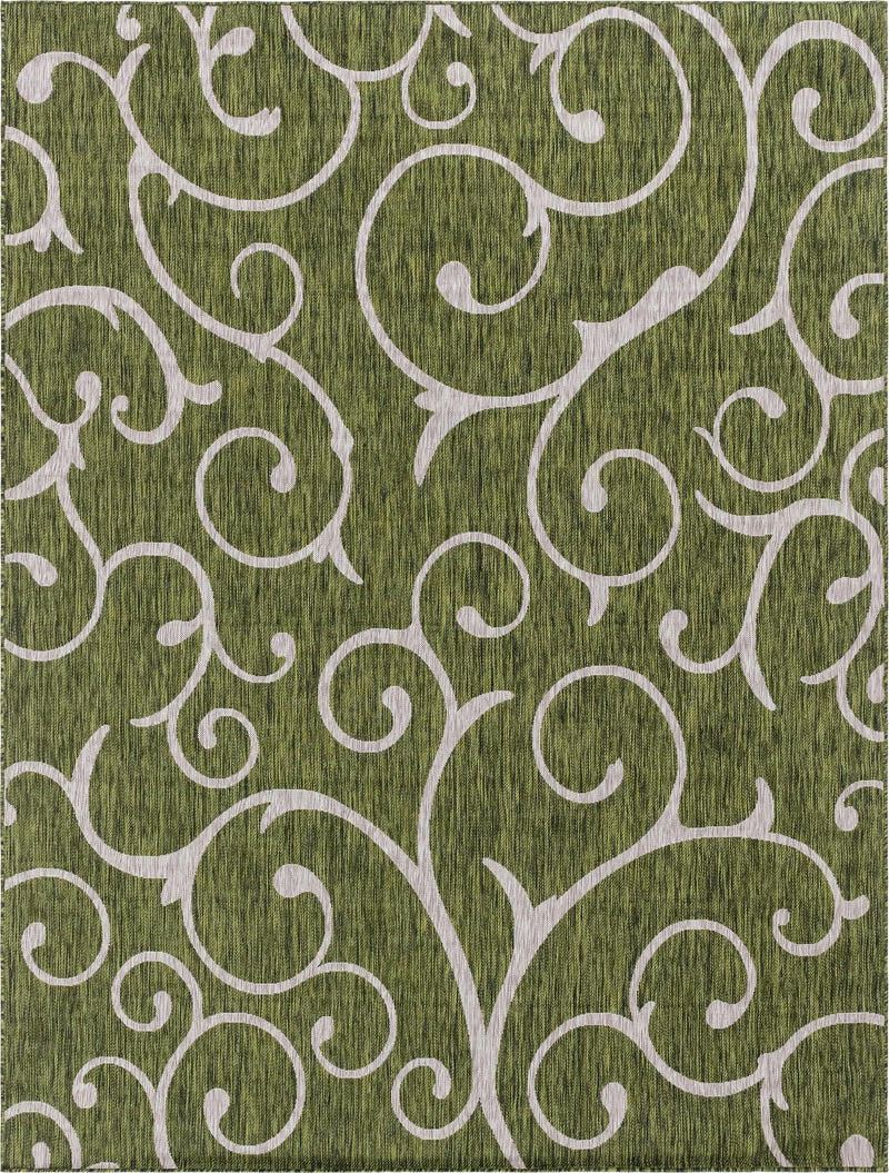 Seaside Blooms Collection Area Rug -  Azure Rectangle Green  lifestyle 5